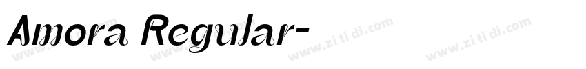 Amora Regular字体转换